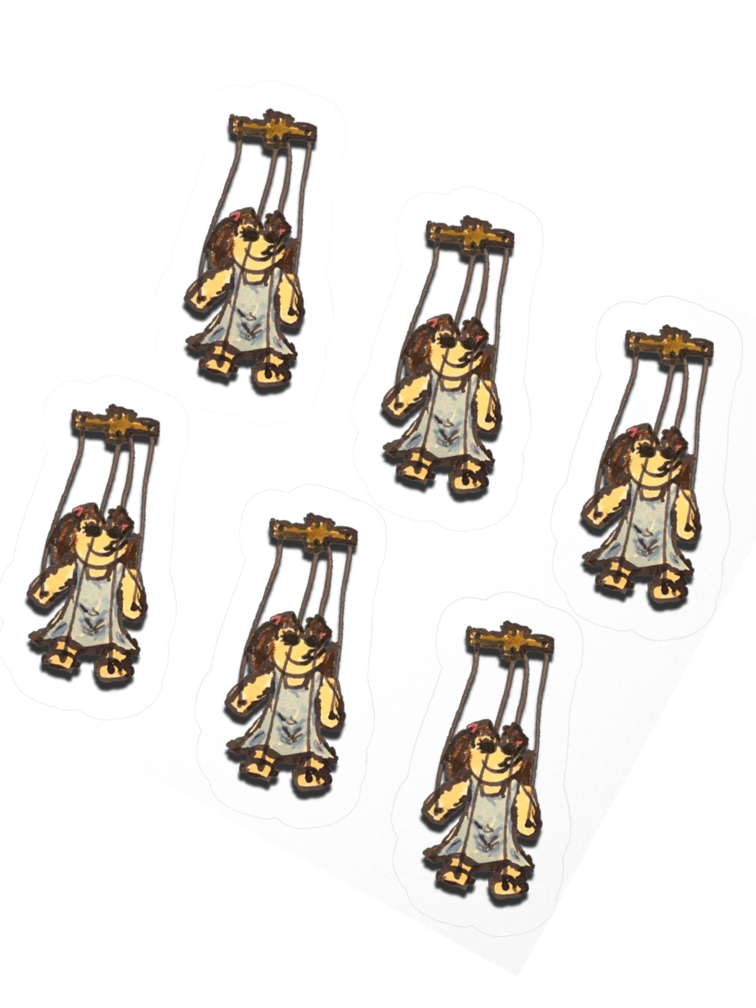 Broken Lights Creepy Doll Kiss Cut Stickers product image (6)