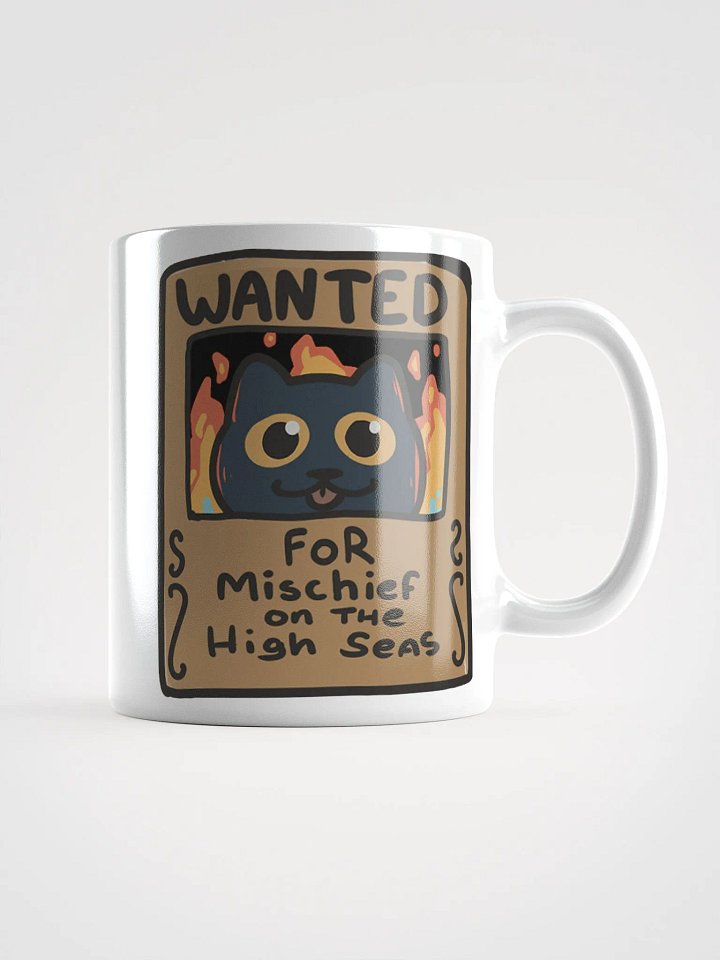 Straw Cat Mug – Mischief on the High Seas (White Glossy Mug Edition) product image (1)