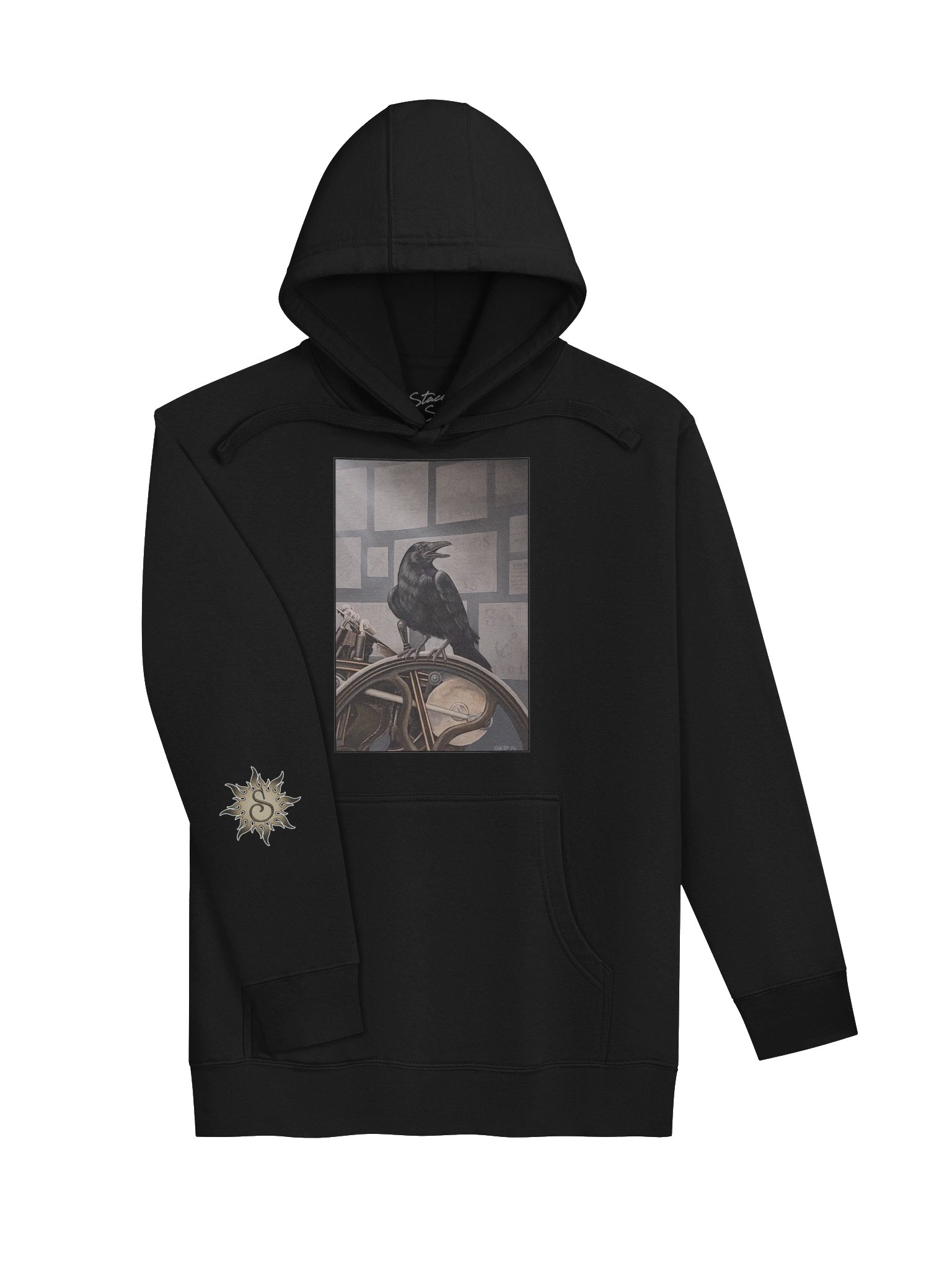 Raven's Letterpress - SharpTattoos @Strega Rose Unisex Hoodie product image (3)