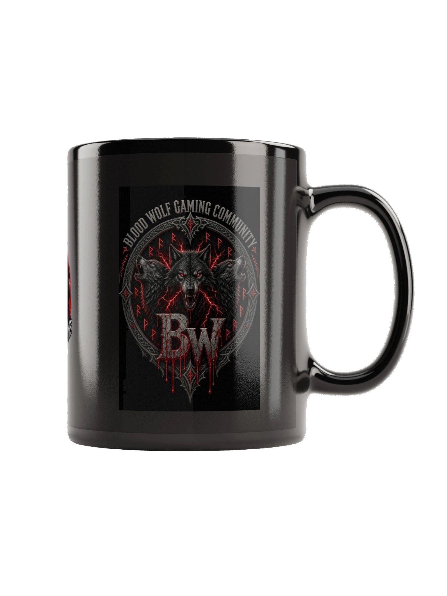 Blood Wolf Gaming Black Glossy Mug product image (5)