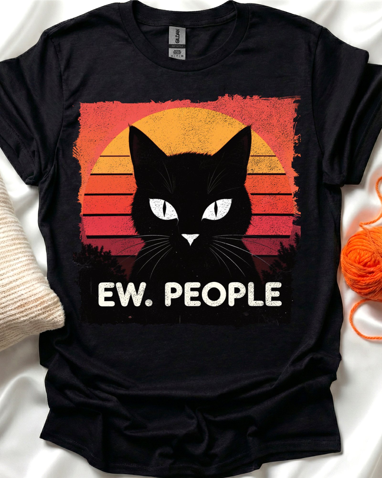 Ew. People Retro Cat T-Shirt product image (1)