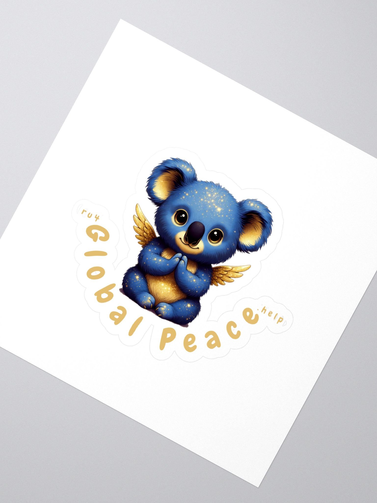 Blue Global Peace koala Sticker product image (2)