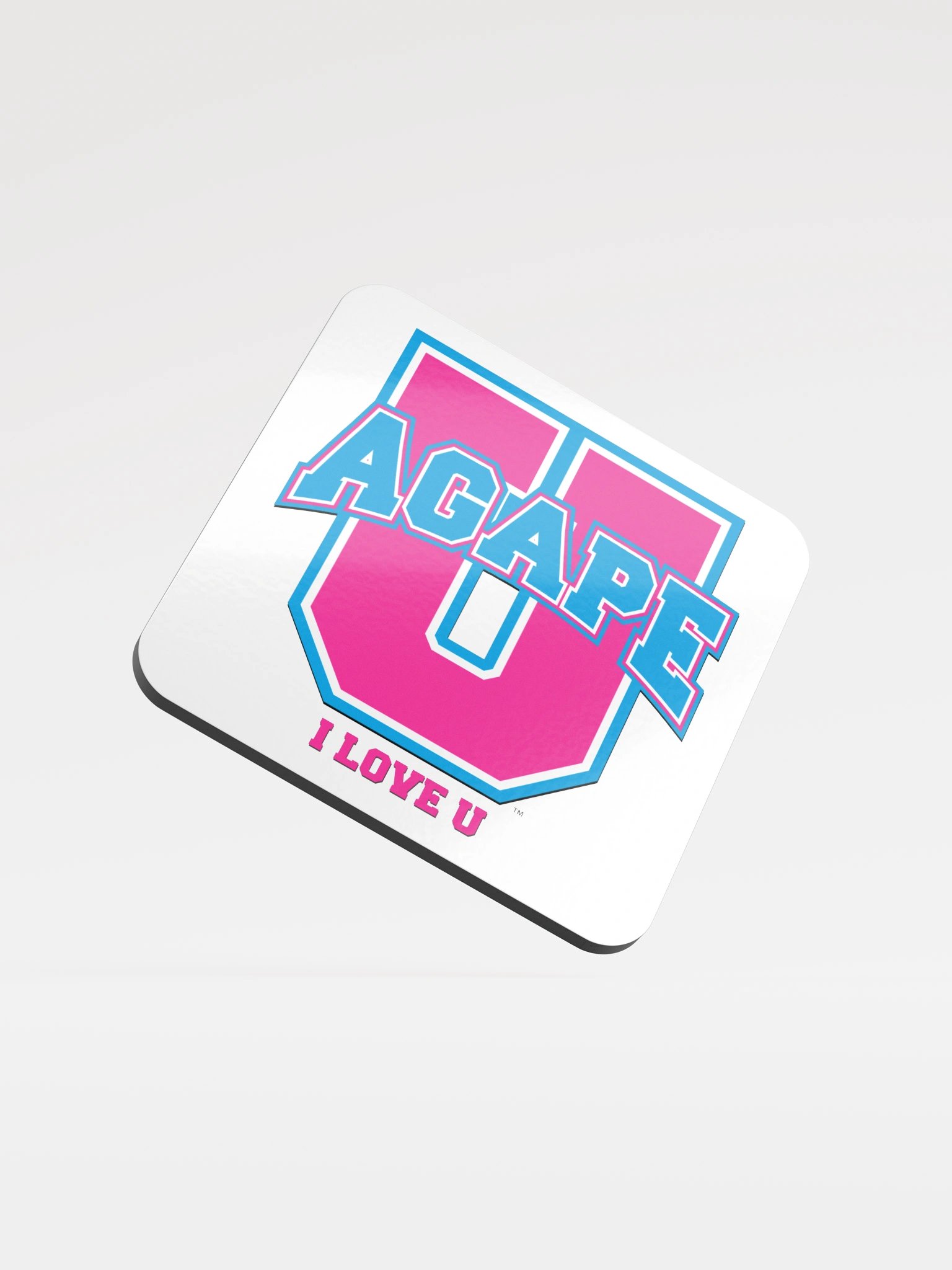 Agape U, Wht Coaster product image (1)