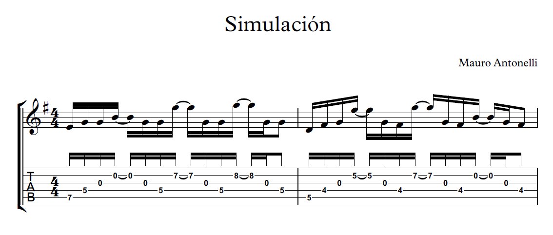 Simulación - Partitura + Tabs product image (1)