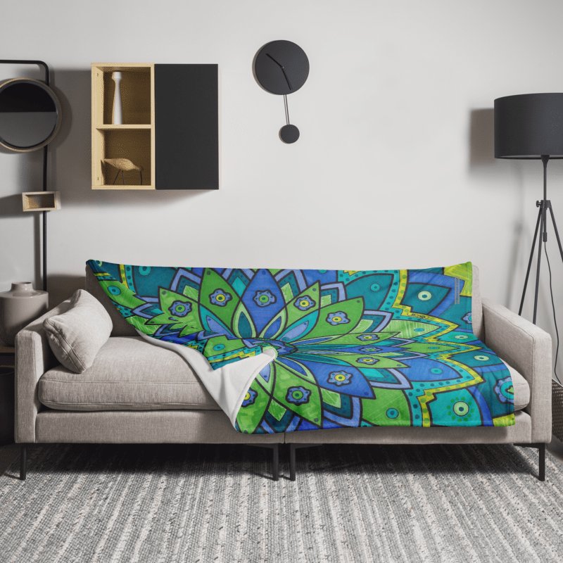 Green Mandala Blanket product image (1)
