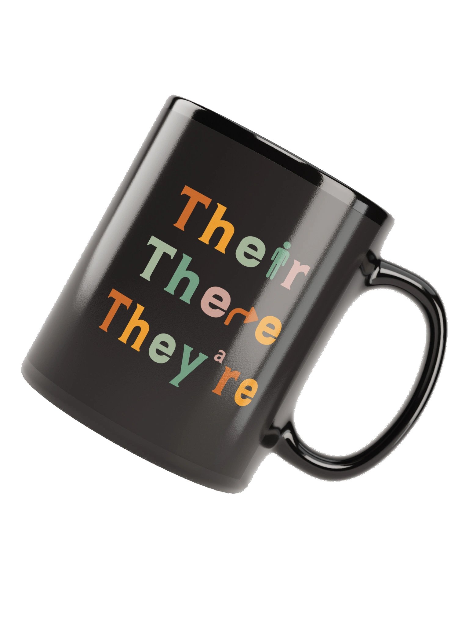 English Teacher Grammar Black Mug Their There They’re product image (11)