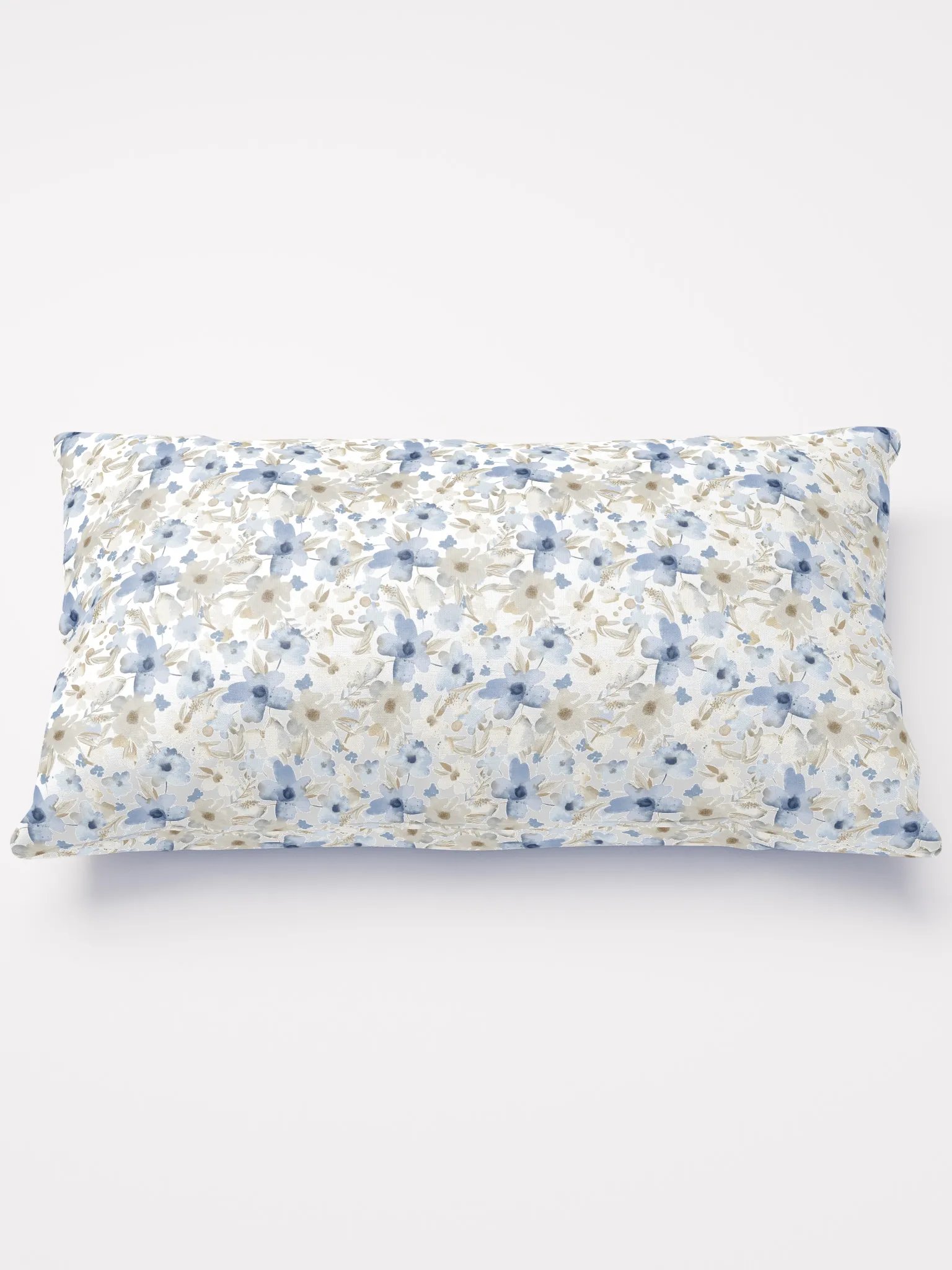 Blue Grey Flowers Basic Pillow product image (2)