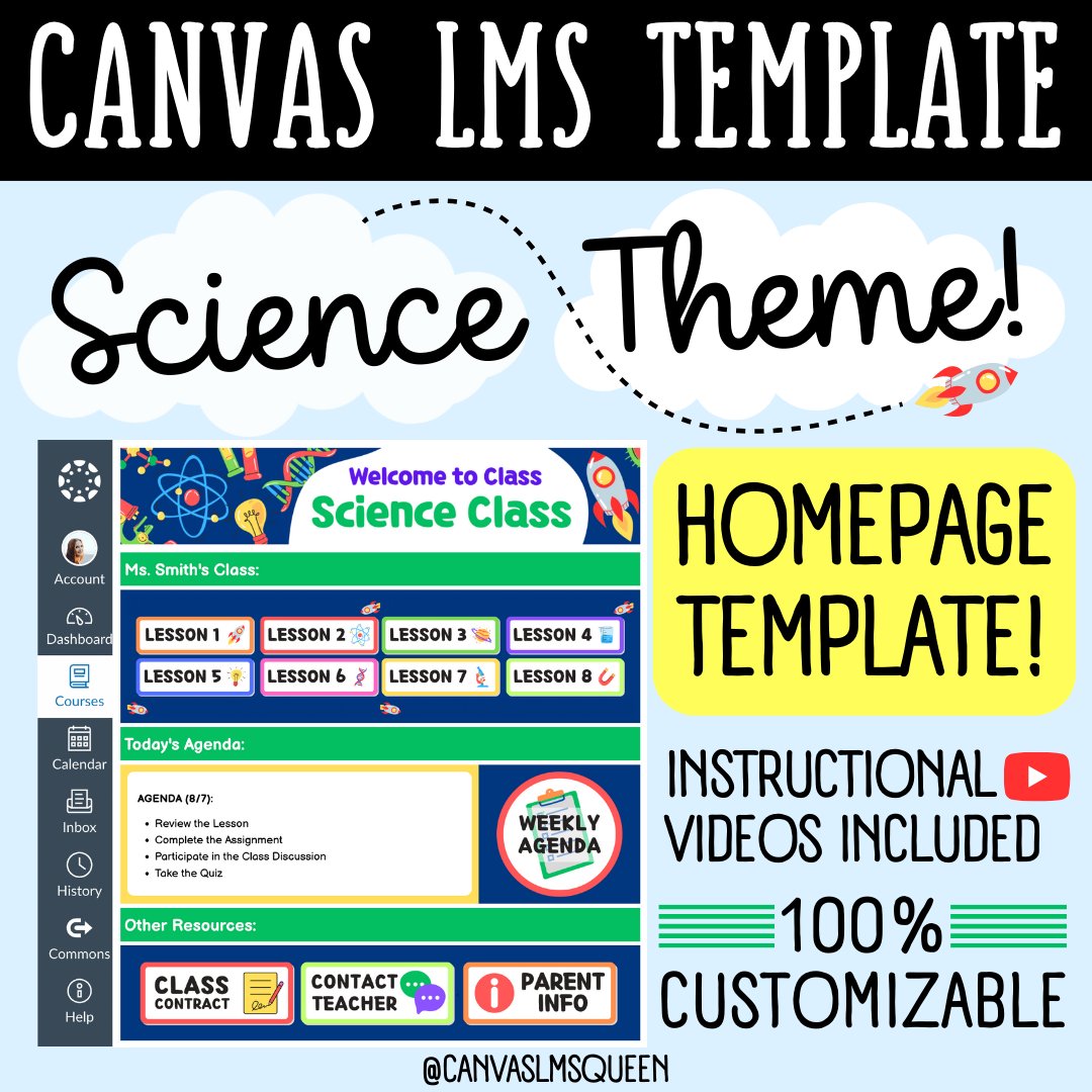 Canvas LMS Template - COURSE BUNDLE - Science Theme - 100% Customizable product image (2)