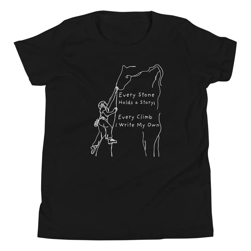 Every Stone Holds a Story - Youth Climbing T-Shirt product image (4)