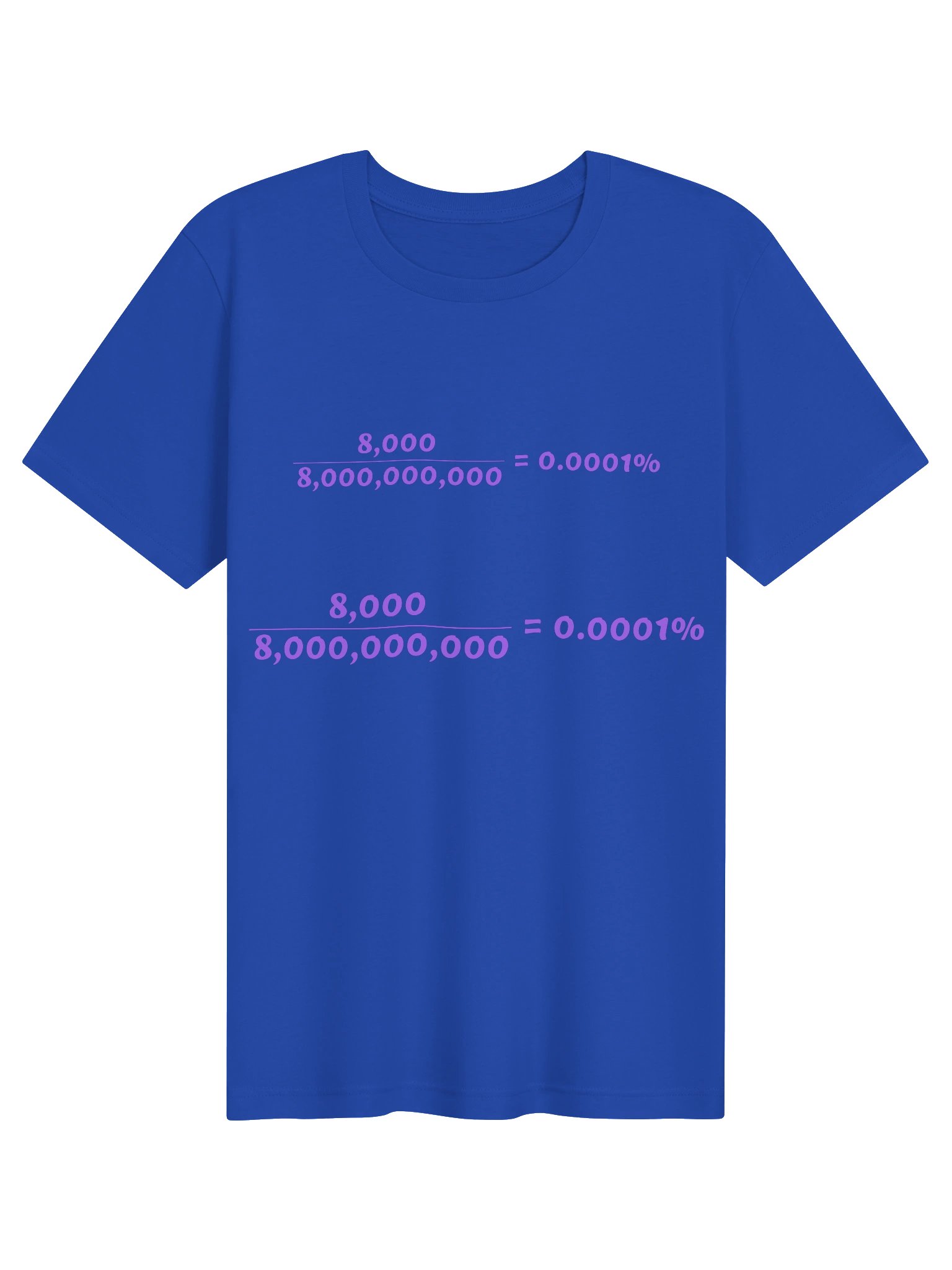 8 OVER 8 BILLION — Tee (Blue) product image (1)