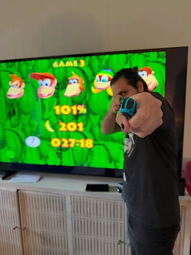 Not a big flex but I hit 101% for the first time in my favorite childhood game-
God damn Donkey Kong 64 was Janky but fun