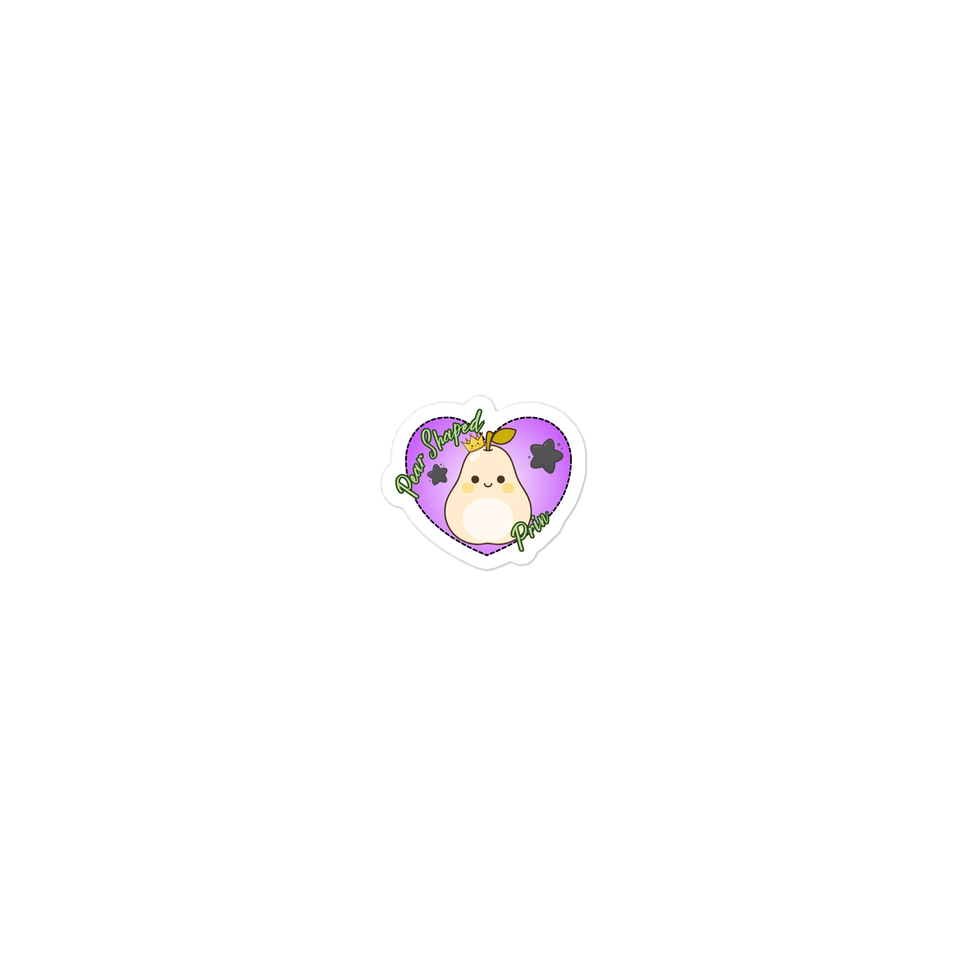 "Pear Shaped Prin" Die-Cut Sticker product image (1)