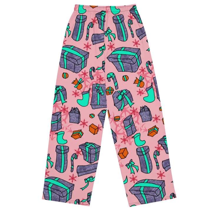 Blue Presents on Red Wideleg Pants product image (1)