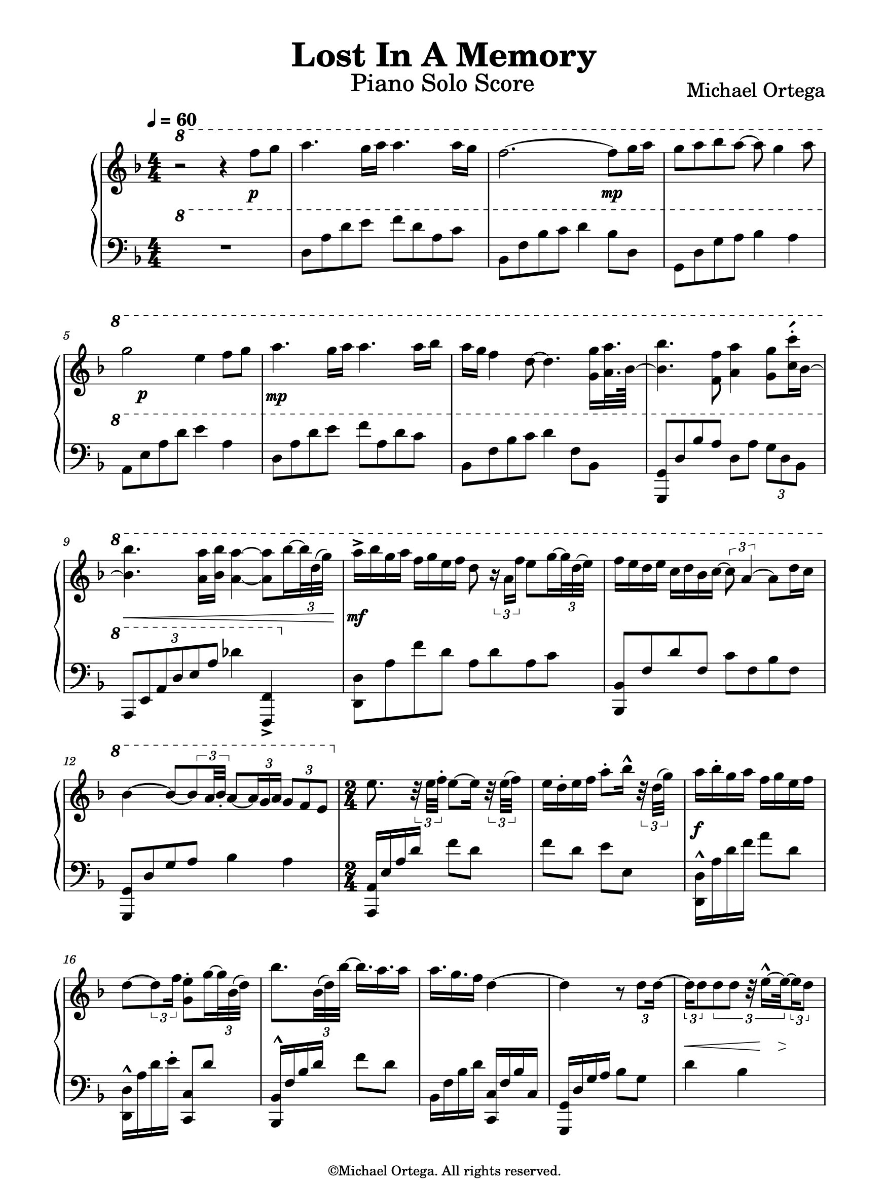 Lost in A Memory (Digital Score Download) product image (2)
