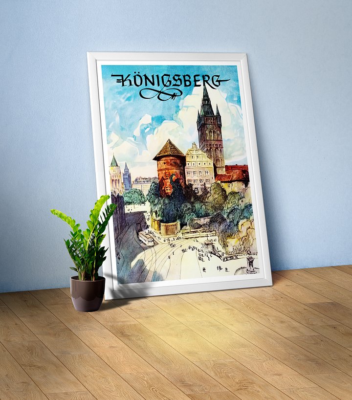 Konigsberg/Königsberg, Prussia, Germany — retro vintage travel poster product image (1)