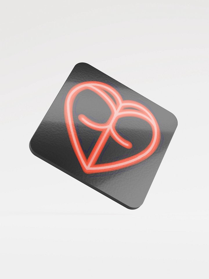 Neon Heart Coaster product image (1)