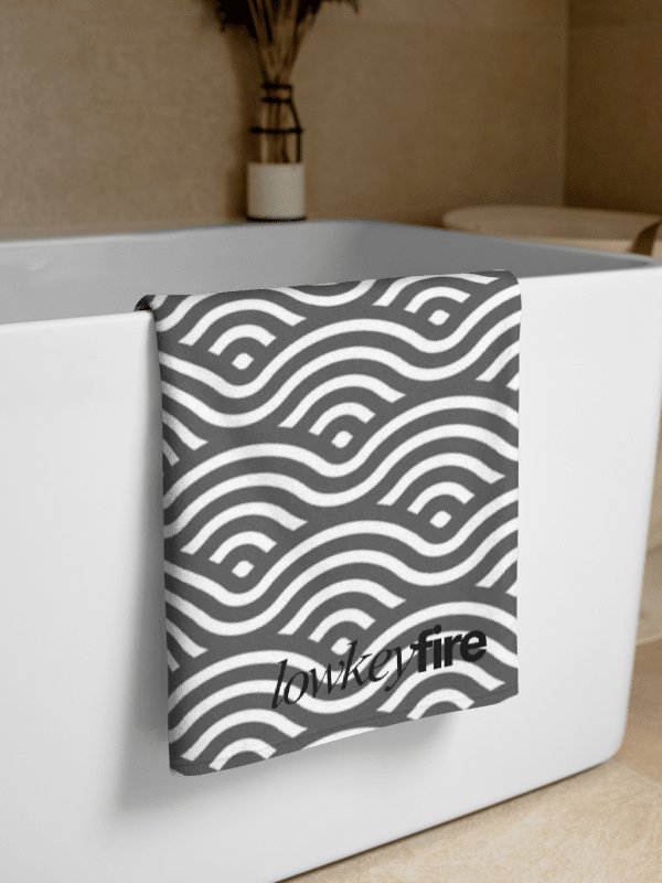 LowkeyFire Wavy Line Beach Towel product image (3)