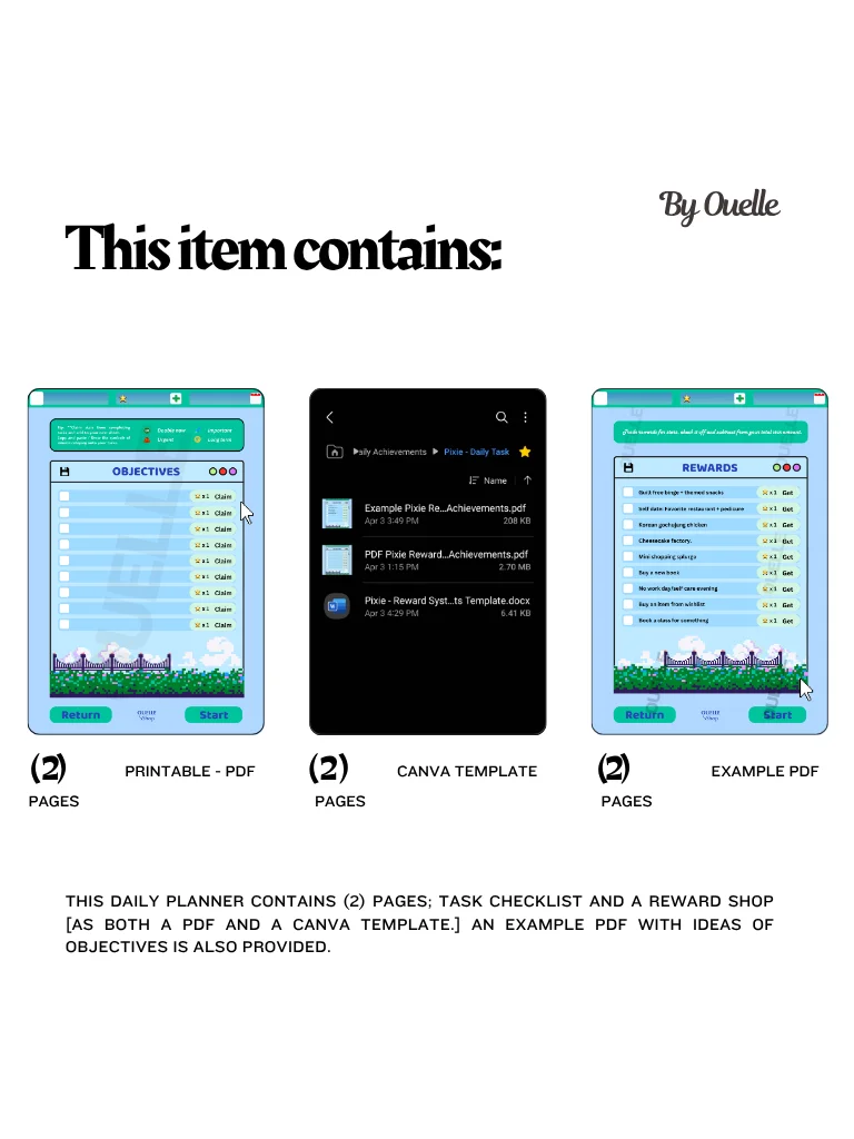Mobile - Game themed Task Checklist (PDF & Template) product image (7)