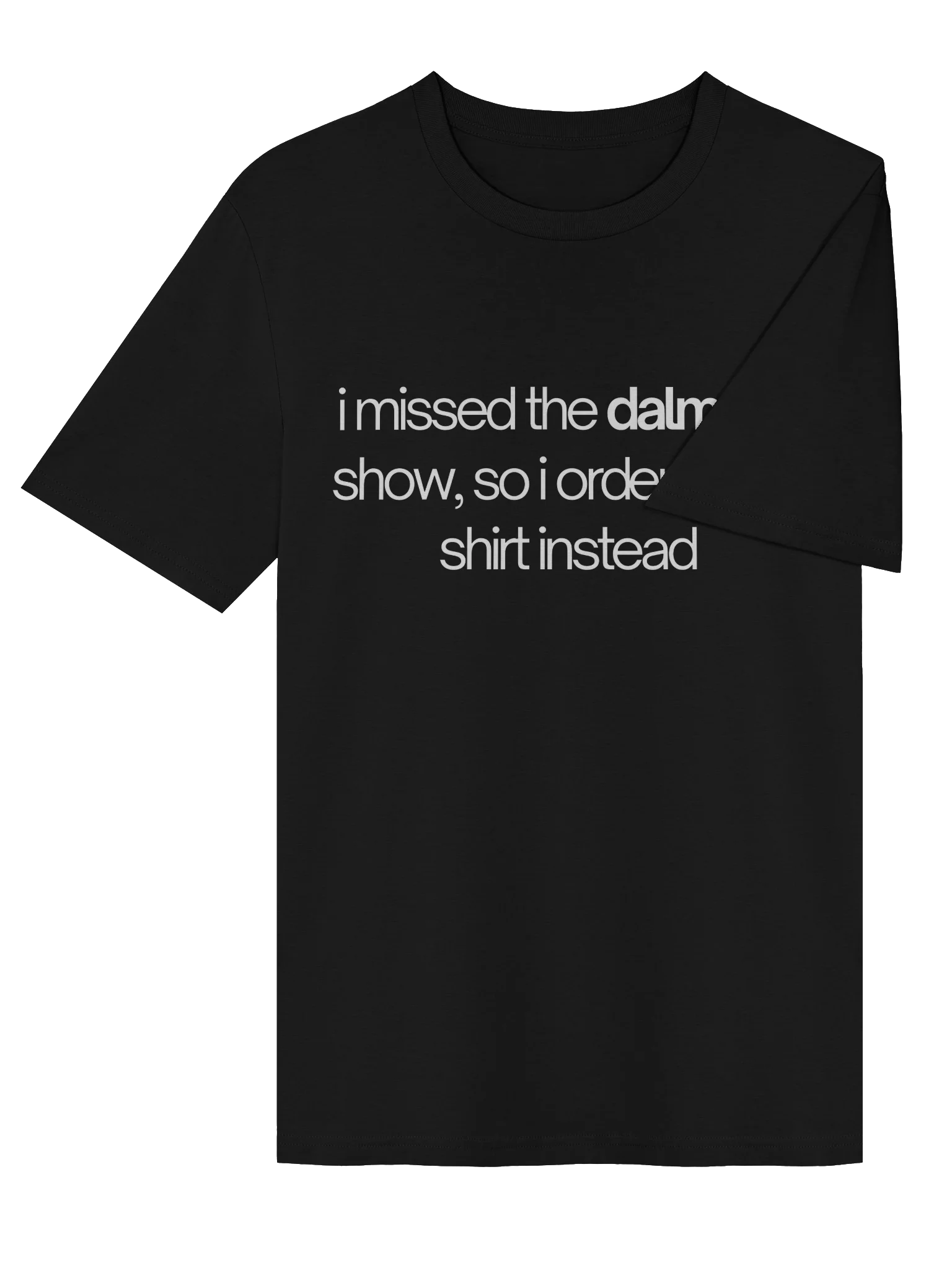 Dalmatia Text Tee (Black) product image (3)
