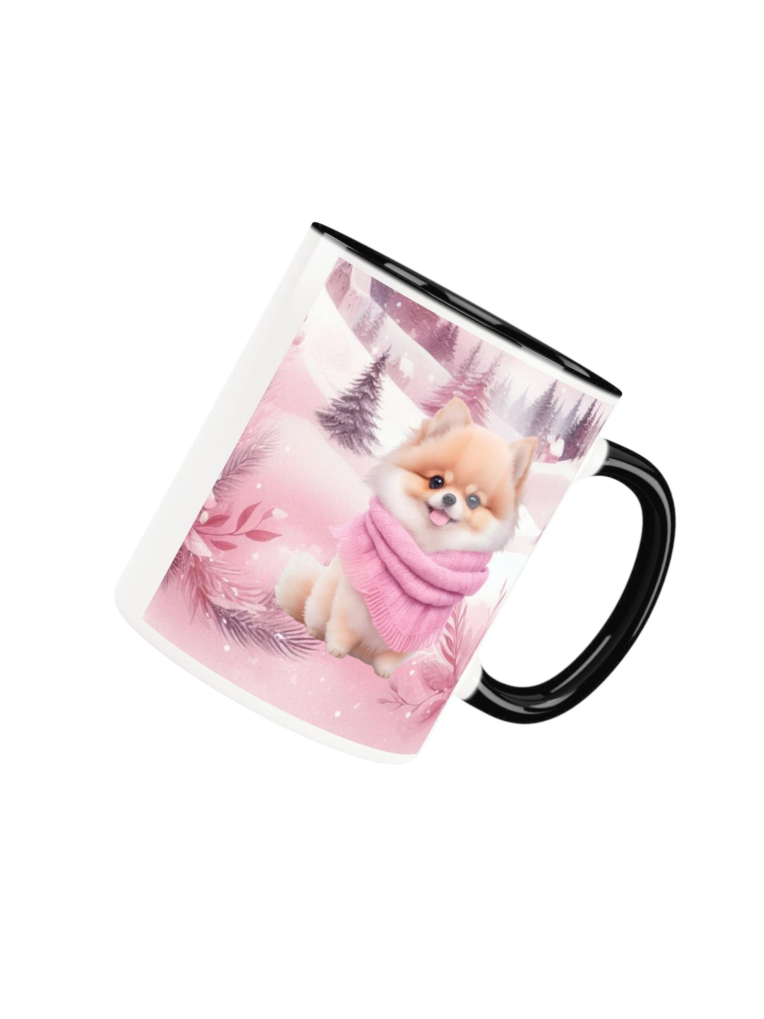 Pink Winter Pomeranian Mug product image (26)