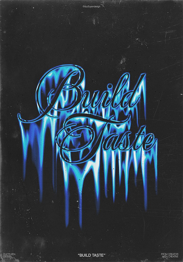 "BUILD TASTE" Typography Print Poster (Unframe) product image (1)