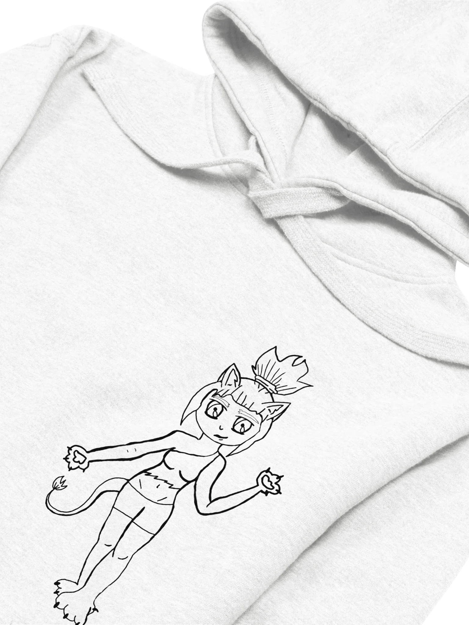 Lara Catpaw lineart hoodie product image (3)