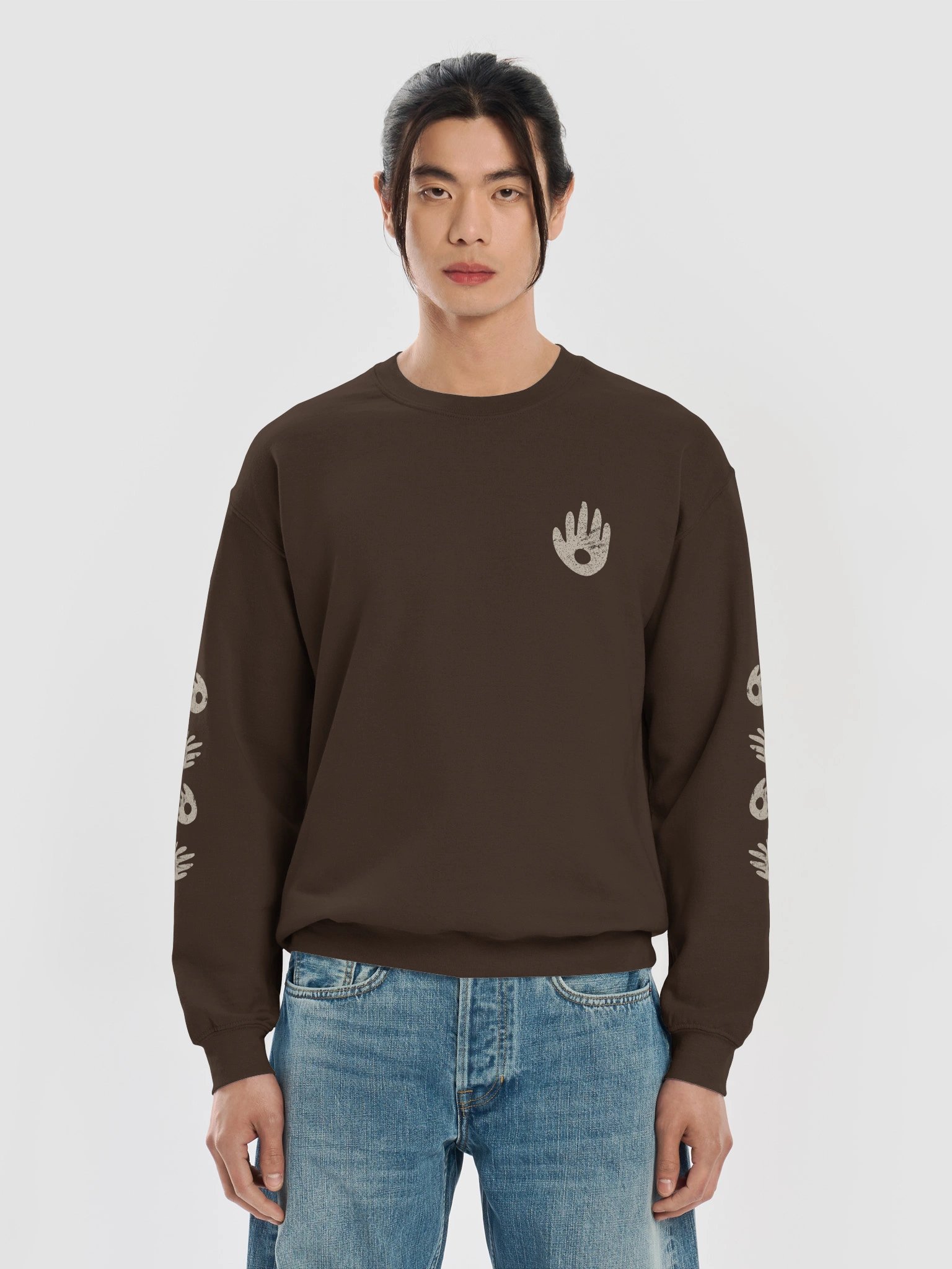 pichwai surabhi cow sweatshirt - cream artwork product image (13)