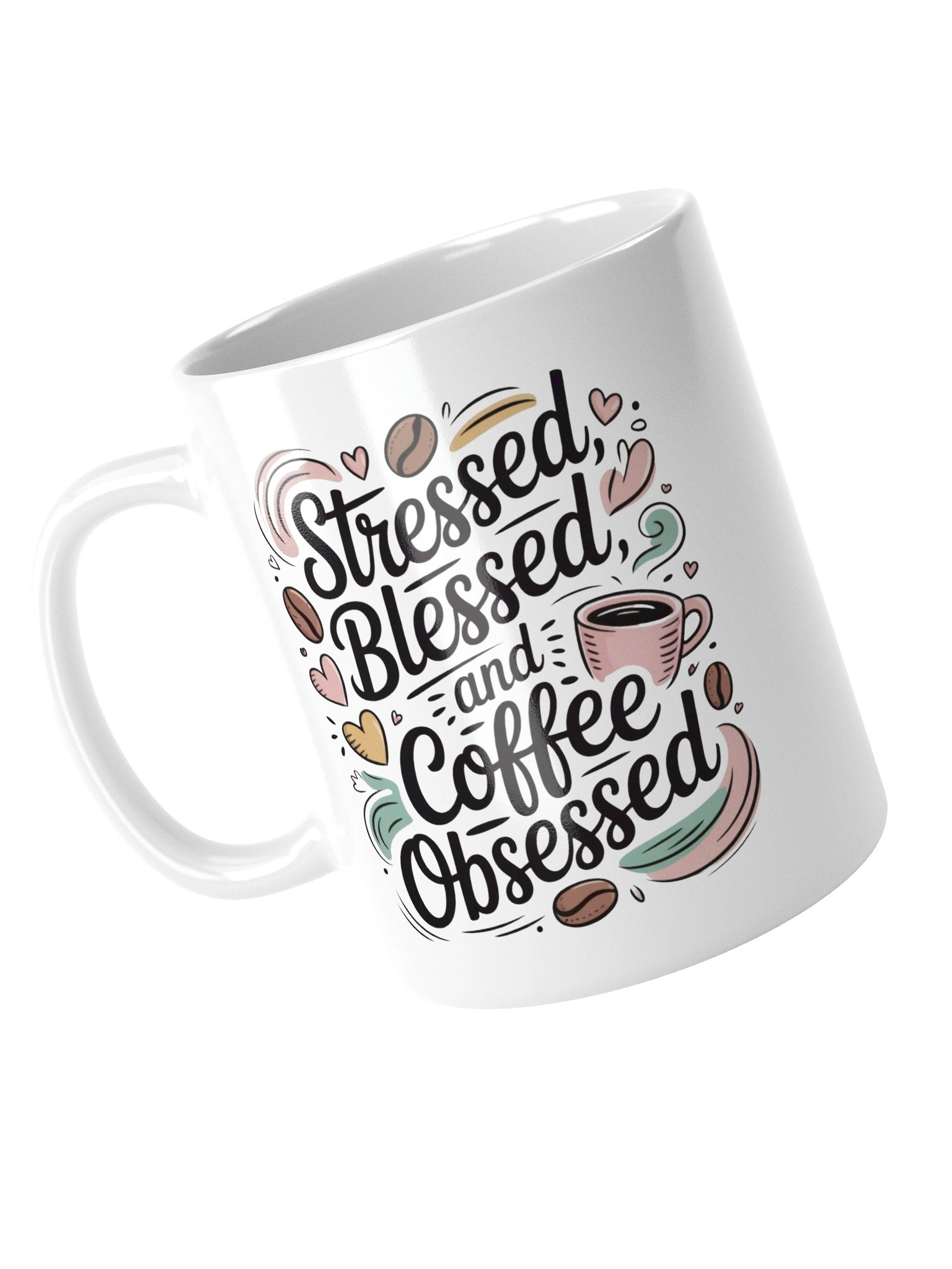 Stressed Blessed and Coffee Obsessed Funny Coffee Mug product image (5)