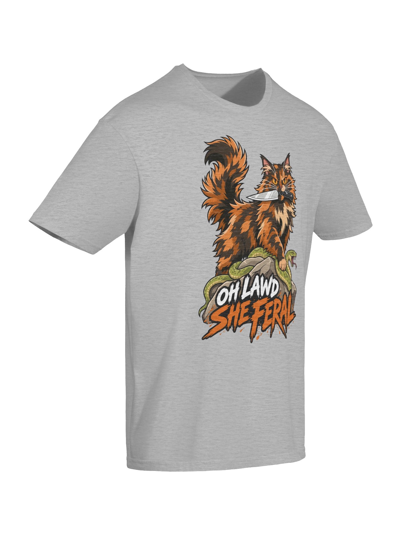 Oh Lawd She Feral Tortie Cat Shirt product image (7)