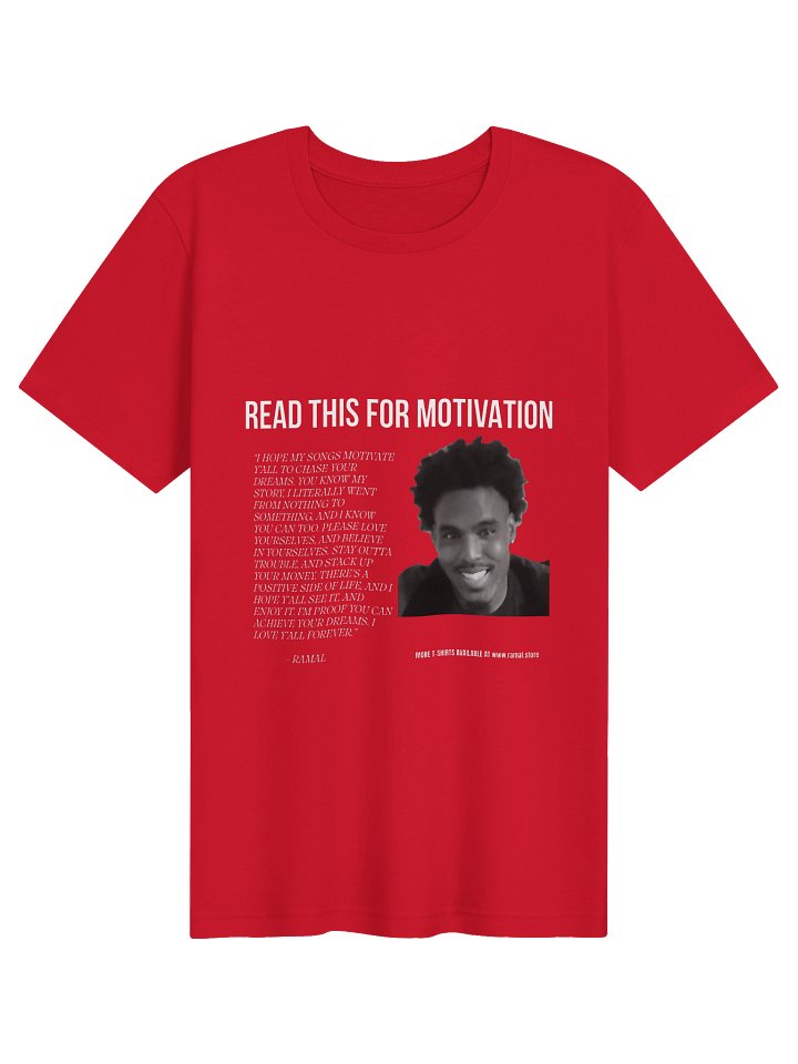 RED MOTIVATIONAL T-SHIRT product image (1)