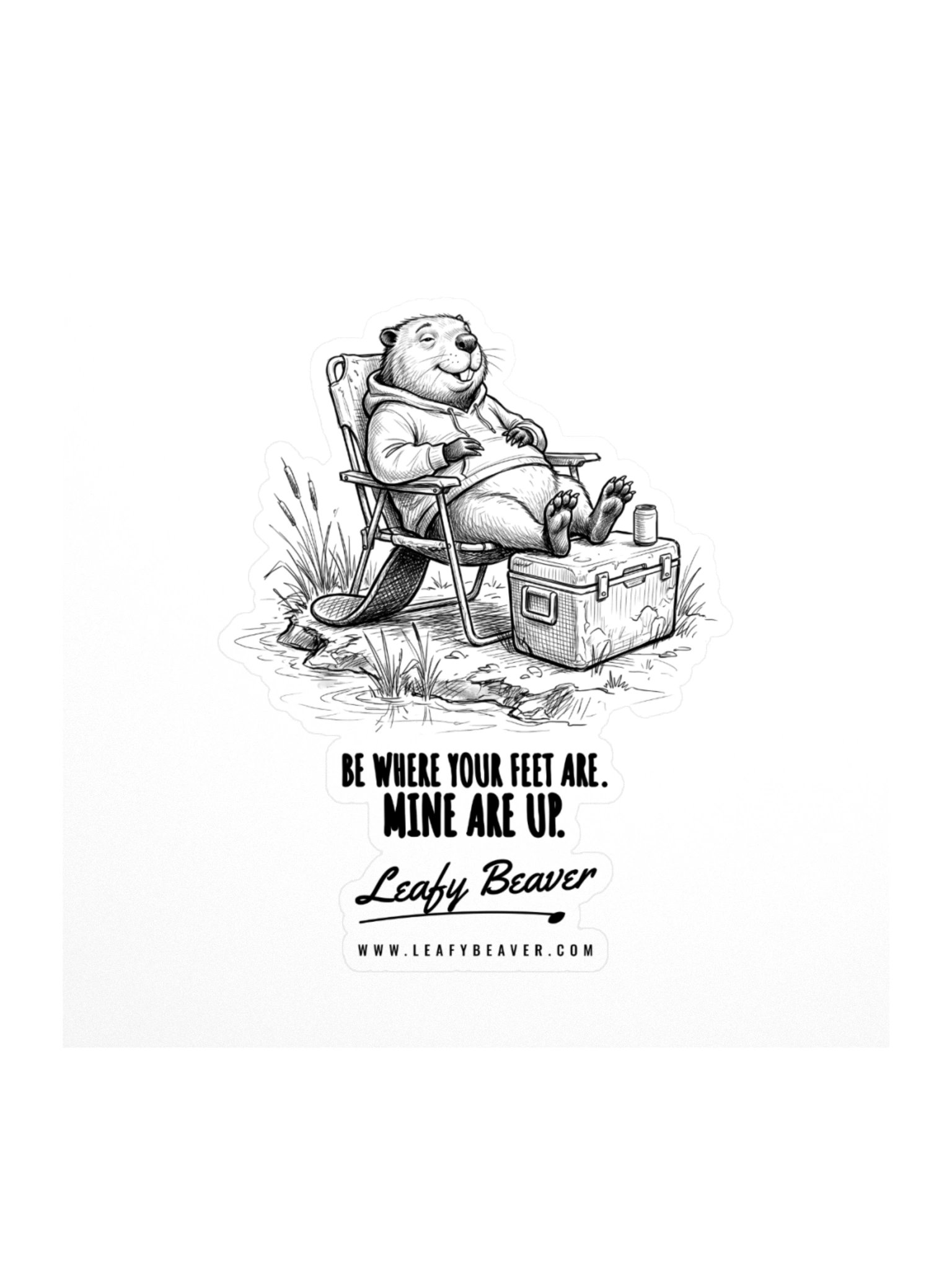 Feet Up Sticker – Funny Be Where Your Feet Are Laptop Sticker product image (1)