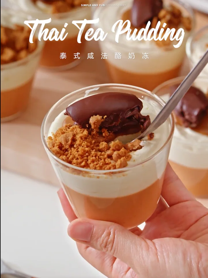 Thai Tea Salted Cheesecake Pudding Tutorial product image (1)