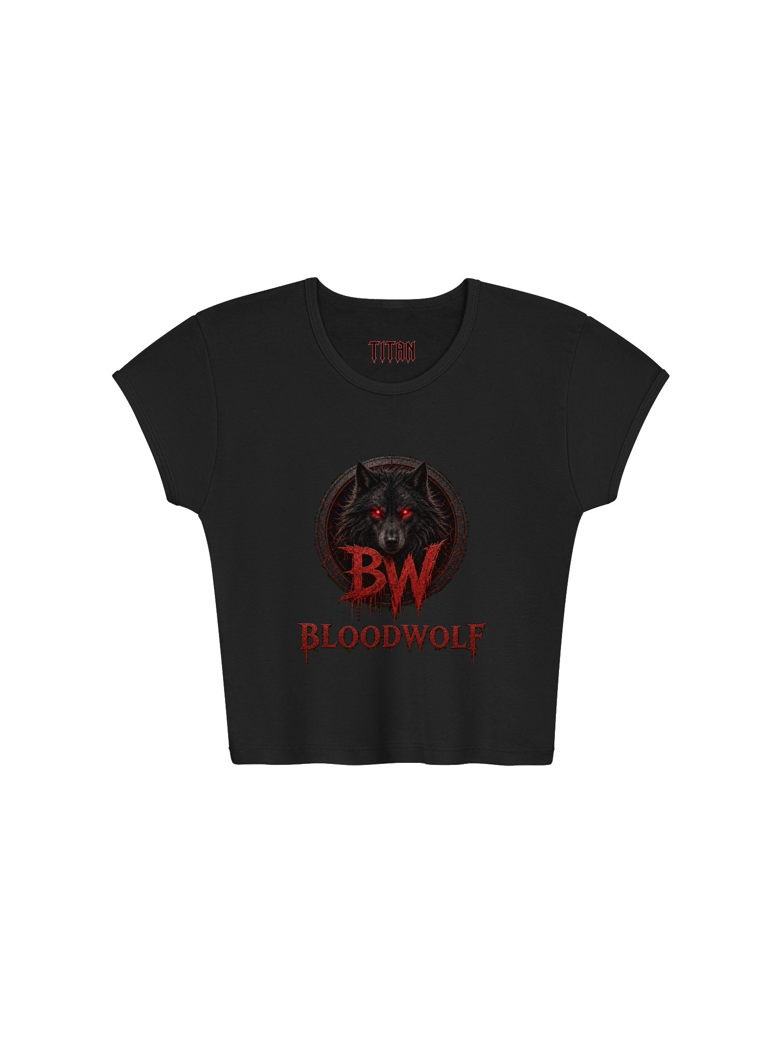 Bloodwolf Gothic Wolf Logo Baby Tee product image (3)