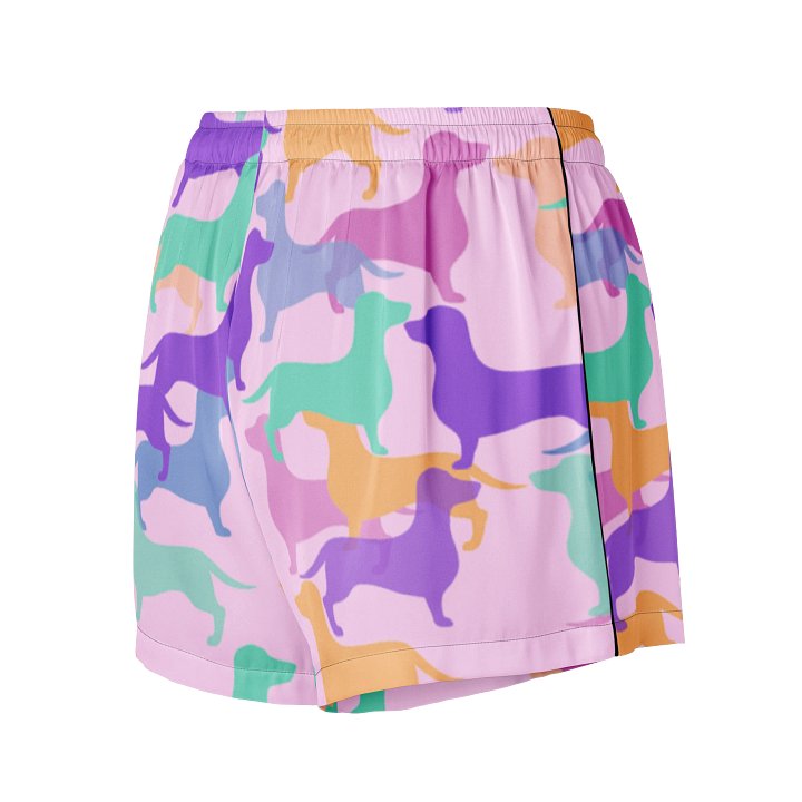 Pastel Dachshund Hughie Women's Pajama Shorts product image (2)