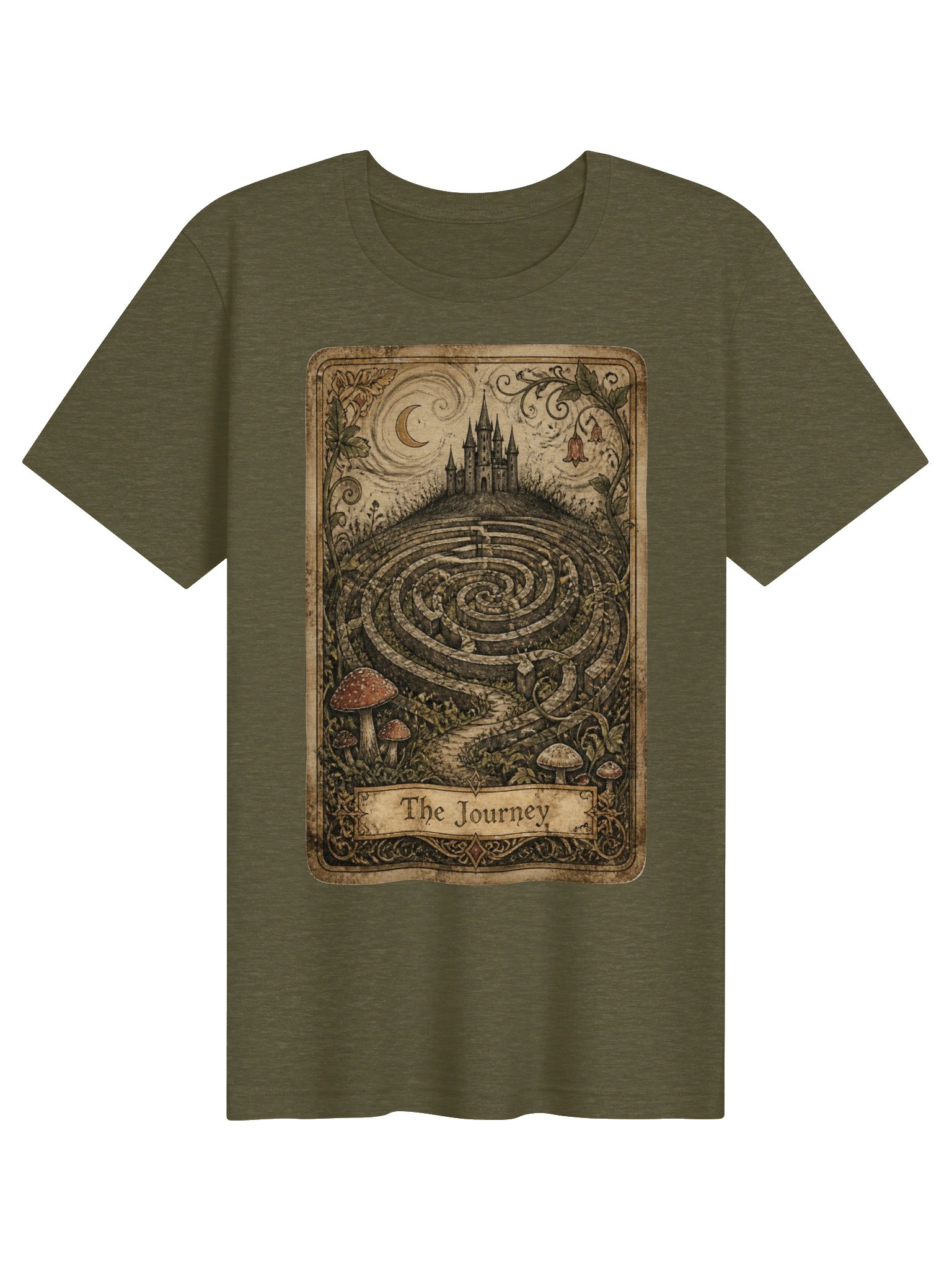 The Journey Tarot/Oracle Inspired Shirt, Labyrinth Dark Fantasy Tee product image (2)