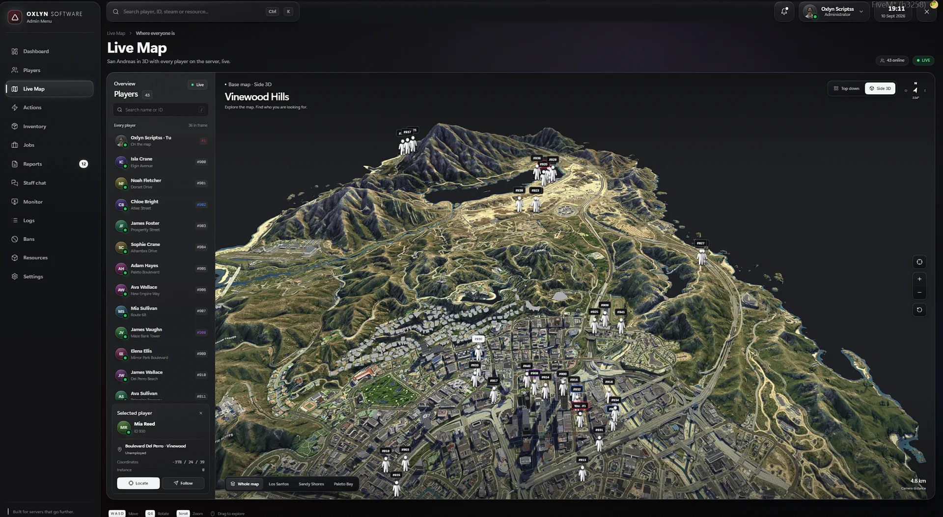 FiveM Admin Menu + Web Panel - 74+ features and a 3D Live Map [ESX/QB/QBOX] product image (6)