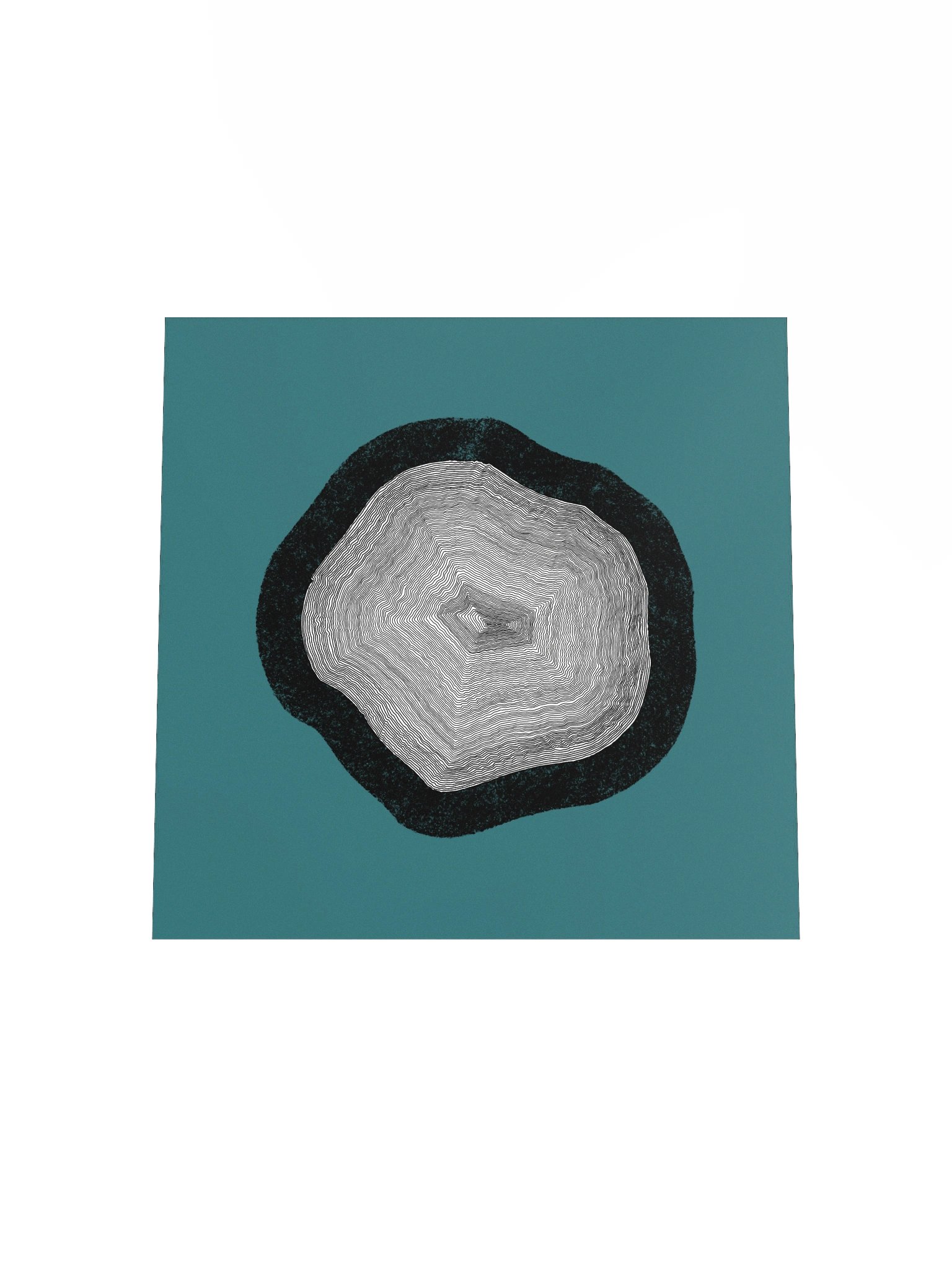 "Layers upon Layers" - Minimalist Poster (Wall Art) - Teal product image (4)