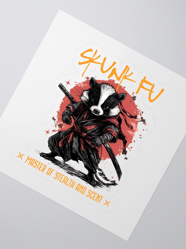 Skunk Fu - Master of Stealth and Scent Samurai Ninja Animal Sticker product image (2)