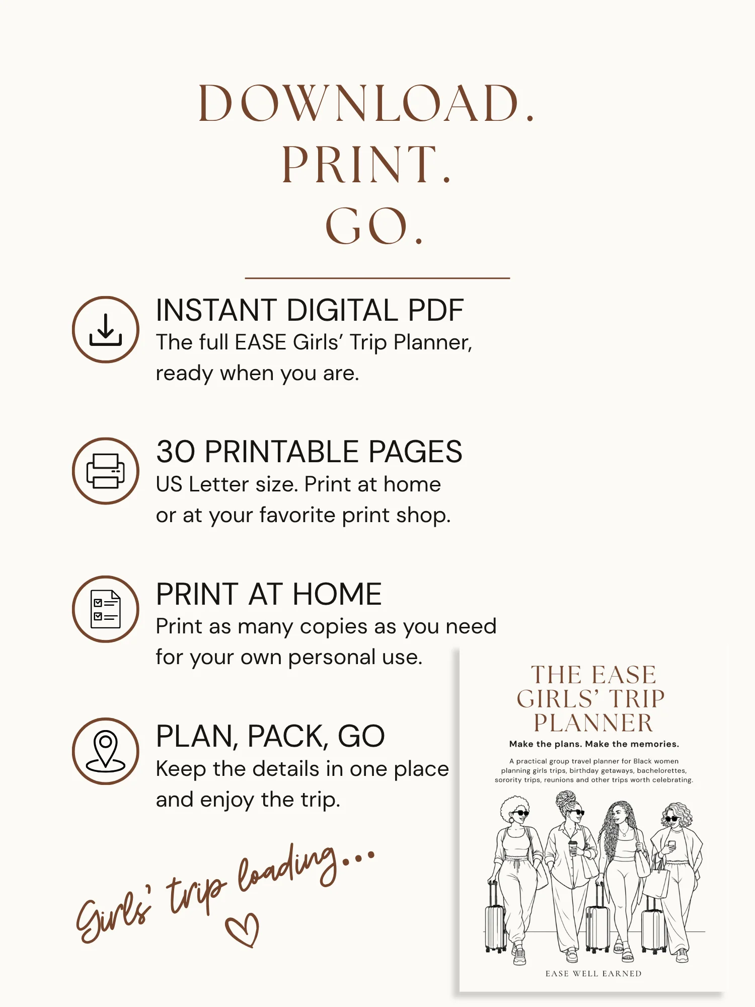 The EASE Girl's Trip Travel Planner product image (6)