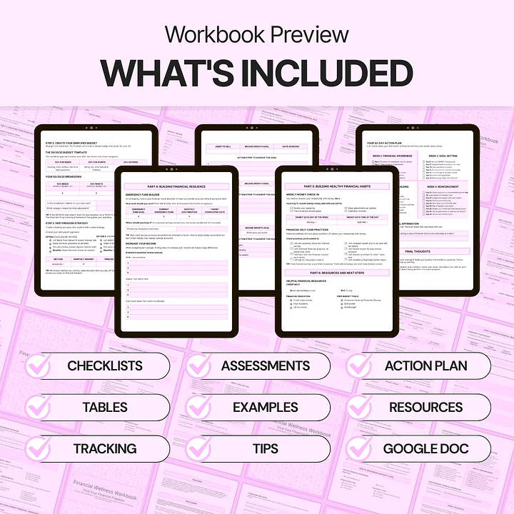 Financial Wellness Workbook - Google Docs product image (2)