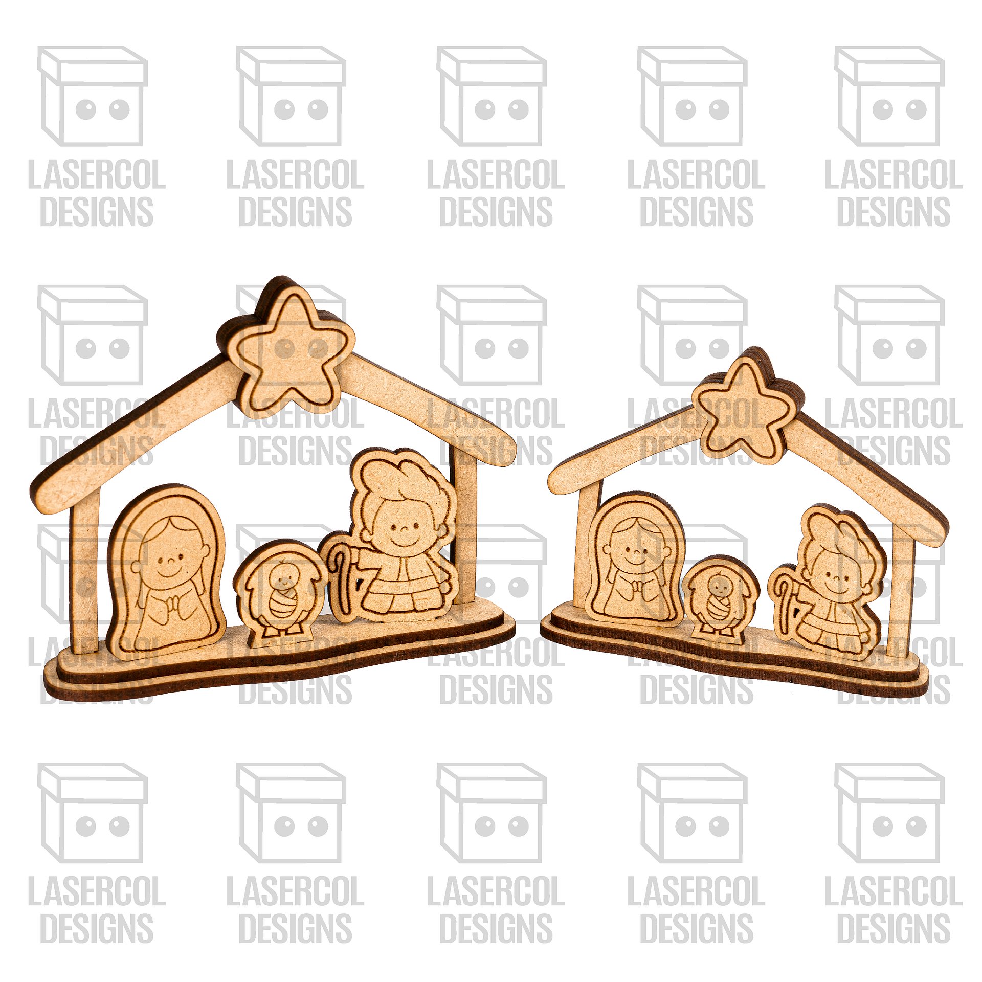 Small Nativity Scene Gift Set 4 - Christmas - Laser Cut Files product image (2)