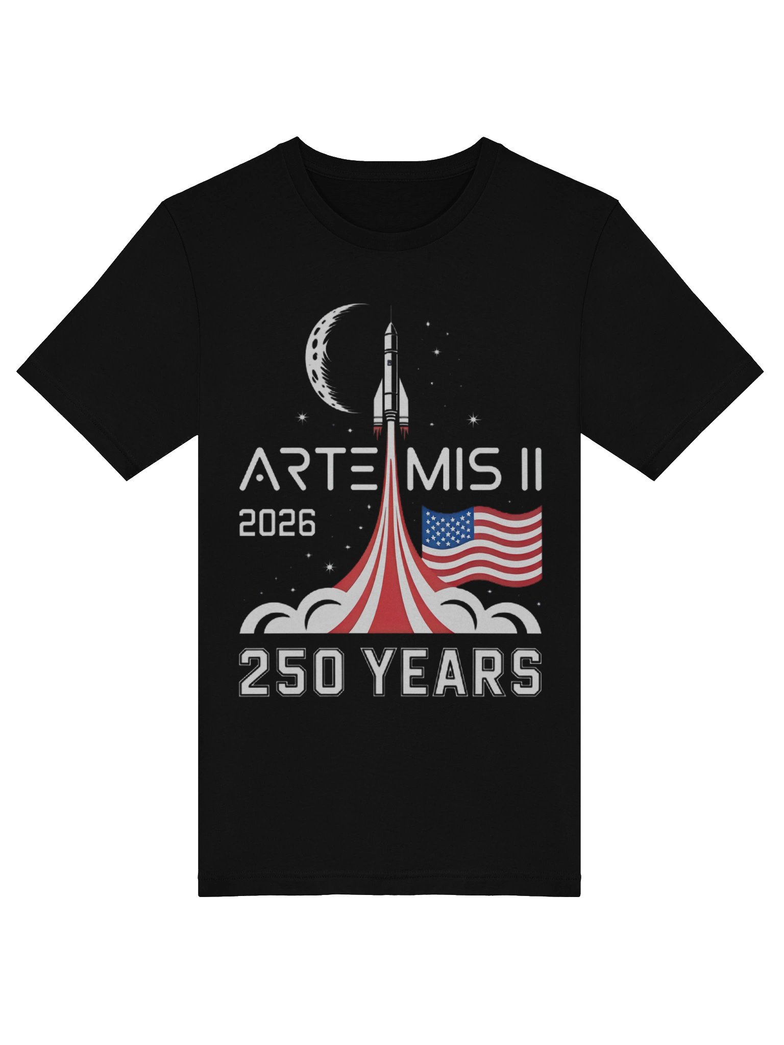 2026 250 Years American History Artemis II Launch Back to The Moon Mission Supersoft T-shirt product image (39)