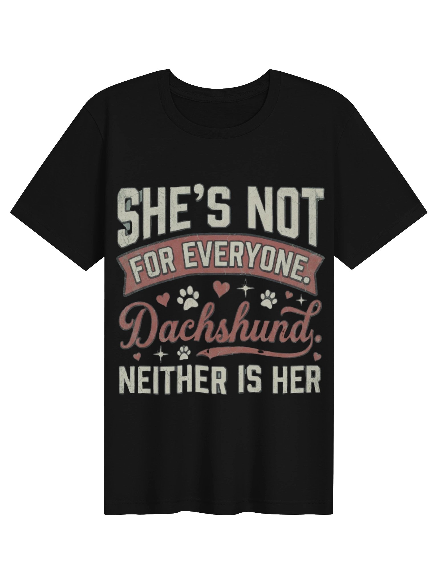 She's Not For Everyone Dachshund T-Shirt - Vintage Soft Wiener Dog Mom Tee product image (1)