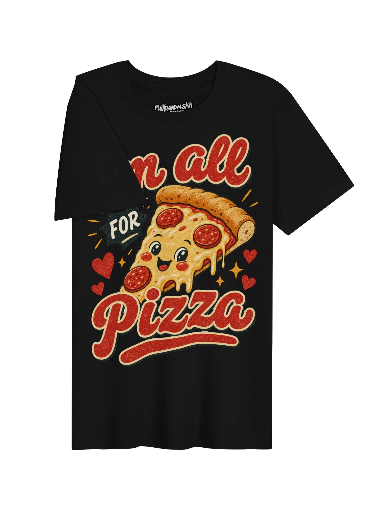 In All for Pizza Cute Cartoon Tee product image (21)