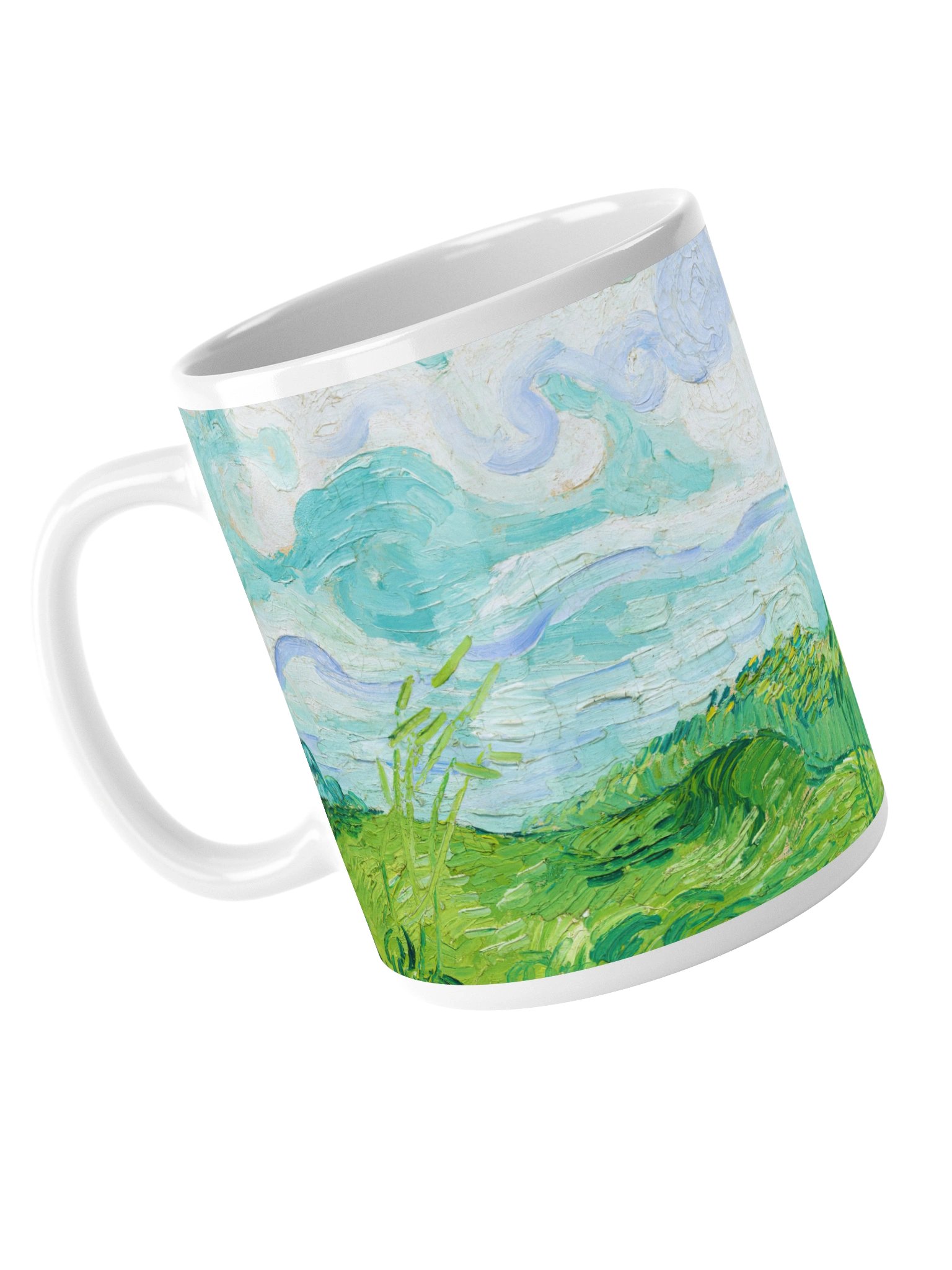 Green Wheat Fields, Auvers (Vincent van Gogh) Mug product image (6)