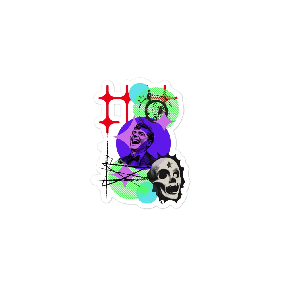 The Laughing Man Kiss Cut Sticker product image (1)