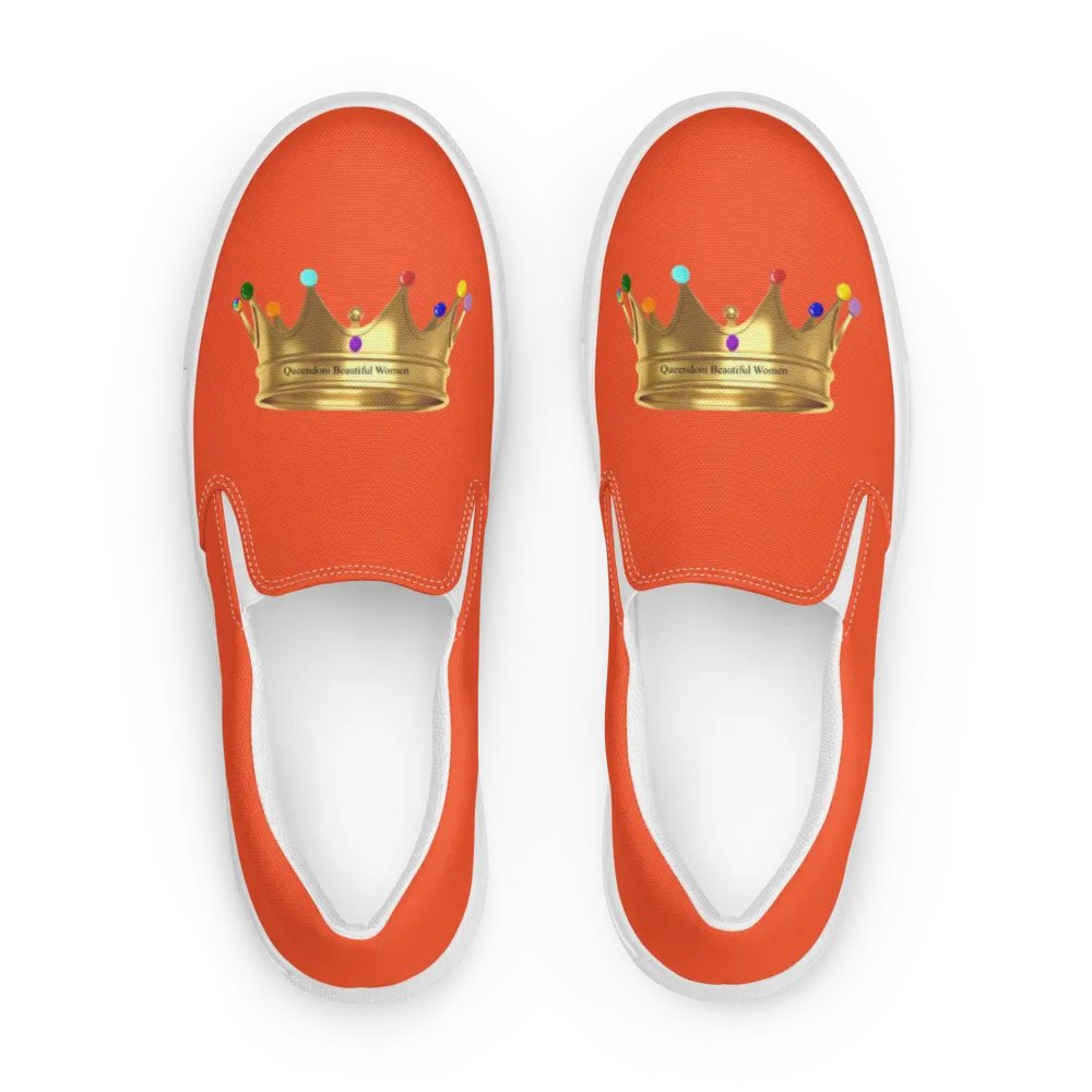 Queendom Beautiful Women Crown Canvas Shoes /Orange (TM) product image (1)
