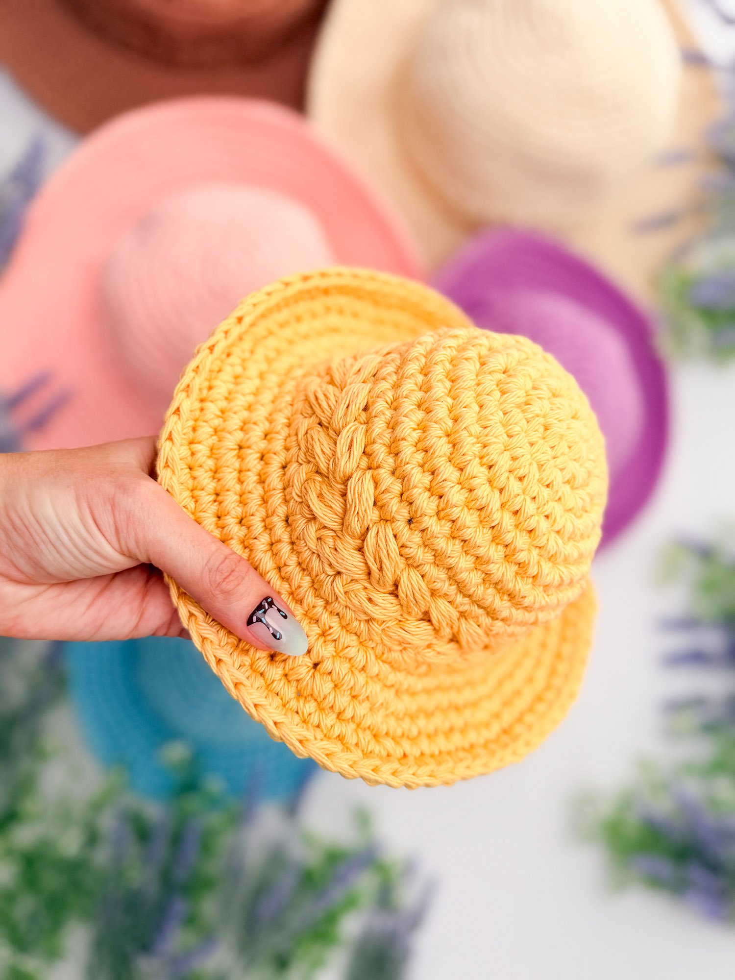 Wheatfield Crochet Pattern Collection, 4 PDF Patterns + Video | Wheat Stitch Sun Hat, Market Bag, Summer Top, Headband product image (10)
