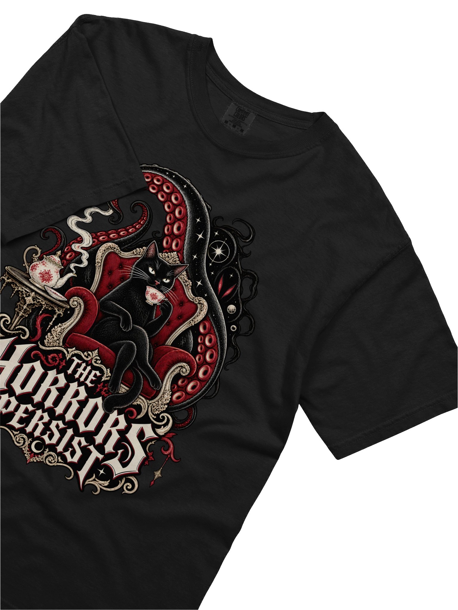 The Horror Persists Gothic Cat T-Shirt product image (2)