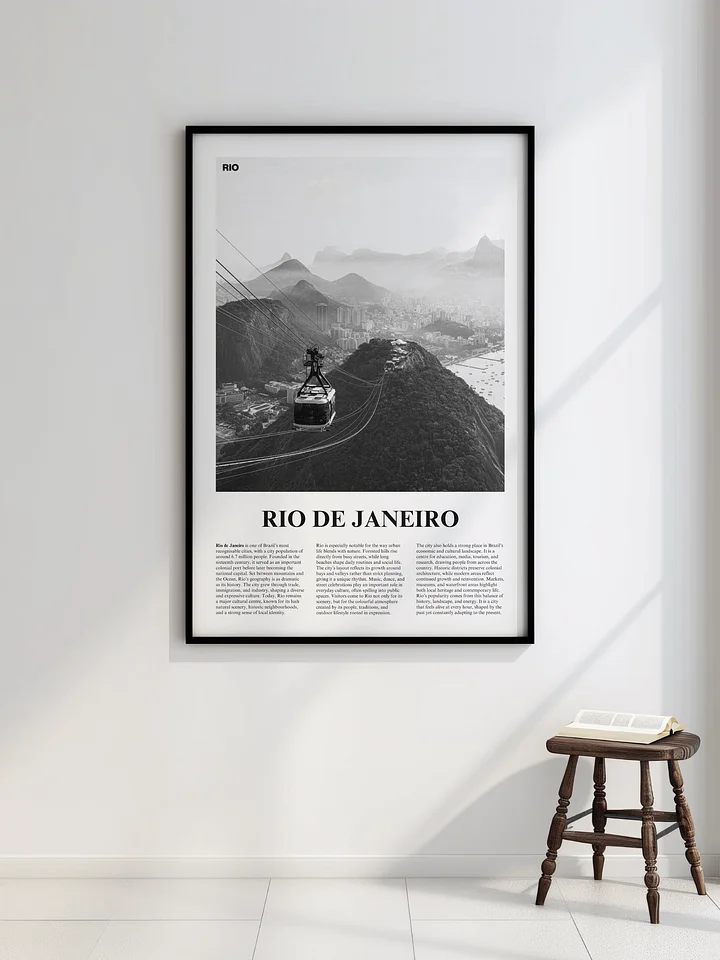 Rio de Janeiro 03 Newspaper Poster | Framed product image (2)